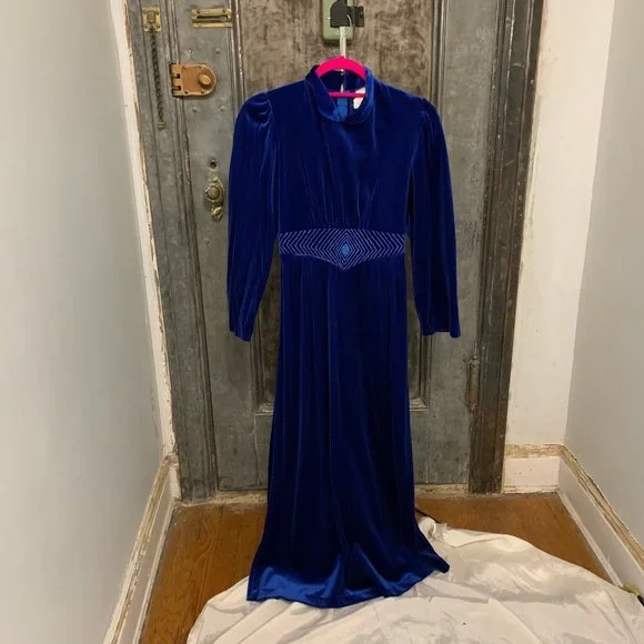 Vintage | Dresses | Small Vintage 6s 70s Royal Blue Velour Hostess Dress Maxi Dress Long Sleeves C | Poshmark Vintage | Dresses | Small Vintage 6s 70s Royal Blue Velour Hostess Dress Maxi Dress Long Sleeves C | Poshmark
